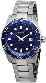 Bulova Sport Blue Dial Stainless Steel Men's Watch 98A194