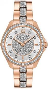 Bulova Women's 98L229 Analog Display Quartz Rose Gold Watch