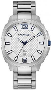 Caravelle by Bulova Sport Quartz Mens Watch, Stainless Steel , Silver-Tone (Model: 43B170)
