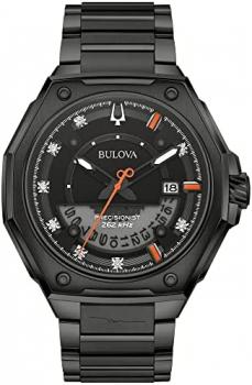 Bulova Marc Anthony Mens Series X Diamond Dial Black Ion-Plated Watch, Style: 98D183