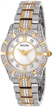 Bulova Women's 98L135 Swarovski Crystal Two Tone Bracelet Watch