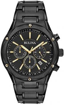 Bulova Men's Classic 6-Hand Chronograph Calendar Quartz Watch, 24 Hour Time, Luminous Hands, 43mm