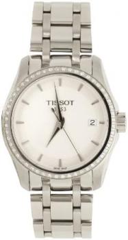 T035.210.61.011.00 Tissot Courtier White Dial Diamonds Set Bezel Ladies