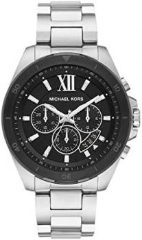 Michael Kors Men's Brecken Quartz Watch with Stainless Steel Strap, Silver, 22 (Model: MK8847)