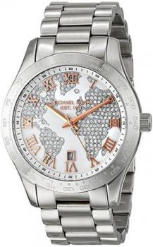 Michael Kors Women's Global Glam Layton Watch, Silver, One Size