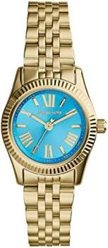 Michael Kors Lexington Ocean Blue Dial Gold-Tone Ladies Watch MK3271