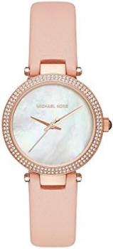 Michael Kors MK2590 Ladies Mini Parker Pink Leather Strap Watch