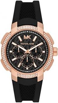 Michael Kors Sidney Multifunction Black Silicone Watch (Model: MK7245)