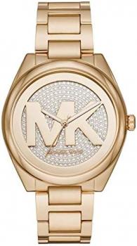 Michael Kors Women's Janelle Three-Hand Gold-Tone Stainless Steel Watch MK7088