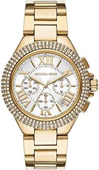 Michael Kors Camille Stainless Steel Multifunction Watch with Glitz Accents