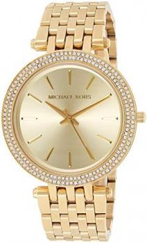 Michael Kors Women's Watch Darci, 39mm case Size, Three Hand Movement, Stainless Steel Strap, Gold, std, Bracelet