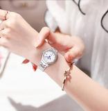 Orient Automatic Watch for Women, Japanese Wrist Watch Classic White Dial Blue Hands Dress Watch Stainless Steal Gift for her FNR1Q005W0