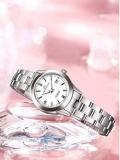 Orient Star Automatic Watch for Women, Japanese Contemporary Standard See-Through Case Back Wrist Watch Classic White Dial Sliver-Ton Dress Watch Stainless Steal Gift for her WZ0391NR
