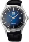 Orient Men's Stainless Steel Automatic Watch with Leather Strap, Black, 22 (Model: FAC08004D0)