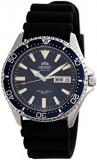 ORIENT Mens Diving Sports Automatic 200m Watch with Rubber Strap Blue Dial RA-AA0006L