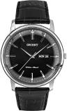 Orient FUG1R002B6 43mm Stainless Steel Case Black Calfskin Mineral Men's Watch