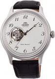 Orient Men's Stainless Steel Automatic Watch with Leather Strap, Black, 22 (Model: RA-AG0014S10B)