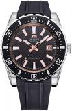 Orient Automatic Watch for Men, Dive Watch for Outdoor Activities Wrist Watch Nami Black, Stainless Steal Polyurethane Strap, Sports Gift for him FAC09003B0