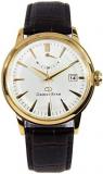 Orient Star SAF02001S Men's Classic Leather Band Gold Dial Power Reserve Automatic Watch