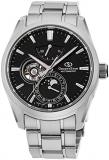 Orient Star Moon Phase Men Contemporary Automatic Black Dial Sapphire Glass Watch RE-AY0001B