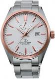 Orient Star Power Reserve Basic Date 2 Tone Rose Gold Sapphire Glass Watch RE-AU0401S