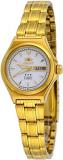 Orient FNQ1S002W Women's 3 Star Gold Tone Stainless Steel White Dial Automatic W...