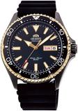 Orient Mens Analogue Japanese Automatic Watch with Rubber Strap RA-AA0005B19B, Silicone Black Gold, Strap
