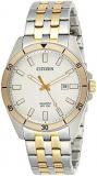 Citizen Stainless Steel Two-Toned Case, Two-Toned Band and White Dial with Date ...
