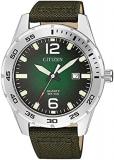 Citizen Quartz Green Dial Green Nylon Men's Watch BI1041-06X