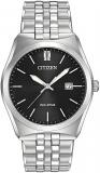 Citizen BM7331-64E Men's Corso Stainless Steel Black Dial Watch Bracelet Set