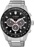 Citizen Chronograph Black Dial Stainless Steel Men's Watch CA4454-89E