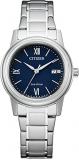 Citizen Womens Analogue Eco-Drive Watch with Stainless Steel Strap FE1220-89L, S...