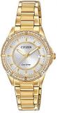 Citizen Womens Analogue Classic Solar Powered Watch with Stainless Steel Strap F...