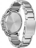 Citizen Men's Eco-Drive Watch with Stainless Steel Strap, Silver Tone, 22 (Model: AT2439-51L)