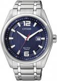 Citizen Super Titanium Quartz Watch, Eco Drive, 42 mm, Blue, 10 ATM, AW1240-57M