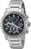 Citizen Eco-Drive Men's 'World Time A-T' Quartz Stainless Steel Casual Watch, Color: Silver-Toned (Model: AT9070-51L)
