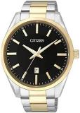 Citizen Quartz Black Dial Two-Tone Men's Watch BI1034-52E