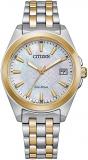 Citizen Eco-Drive Mother of Pearl Dial Two-Tone Ladies Watch EO1224-54D