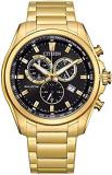 Citizen Eco-Drive Weekender Sport Casual Chronograph Mens Watch, Gold-Tone Bracelet (Model: AT2132-53E)