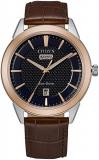 Citizen Men's Eco-Drive Brown Leather Strap Watch AW0096-06L