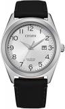 Citizen Men's Titanium Quartz Watch with Leather Strap, Black, 22 (Model: AW1640...