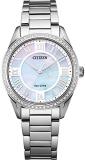 Citizen Women's Eco-Drive Dress Classic Arezzo Diamond Watch, 3-Hand and Sapphire Crystal