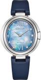 Citizen Eco-Drive Capella Quartz Womens Watch, Stainless Steel with Leather strap, Diamond, Blue (Model: EX1510-08N)