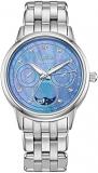 Citizen Eco-Drive Calendrier Moonphase Blue Diamond Accent Dial Stainless Steel ...