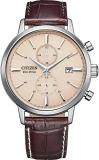 Citizen Men's Chronograph Eco-Drive Watch with Leather Strap CA7061-26X