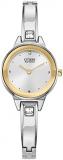 Citizen Women's Eco-Drive Dress Classic Crystal Bangle Watch in Two-Tone Stainless Steel, White Dial (Model: EX1324-53A)