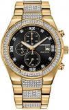 Citizen Men's Eco-Drive Classic Chronograph Crystal Watch in Gold-Tone Stainless Steel, Black Dial (Model: CA0752-58E)