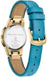 Citizen Women's Eco-Drive Disney Princess Jasmine Crystal Watch and Pin Gift Set in Gold tone Stainless Steel with Teal Leather Strap, Mother of Pearl Dial (Model: GA1072-07D)