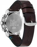 Citizen Eco-Drive Star Wars Quartz Men's Watch, Stainless Steel with Leather strap, Luke Skywalker, Brown (Model: CA0760-09W)