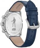 Citizen Eco-Drive Star Wars Quartz Men's Watch, Stainless Steel with Leather strap, Millenium Falcon, Blue (Model: CA4281-00W)